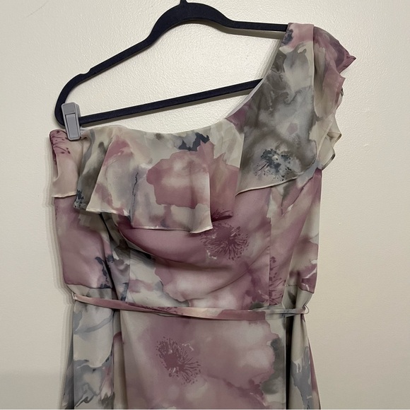 Mori Lee by Madeline Gardner 21503 White Smoke Floral Long Formal Dress Sz 22 - Picture 5 of 8